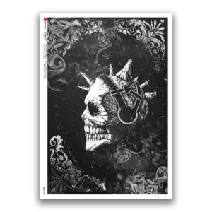 SKULL-0033. Papel de Arroz cráneos para decoupage.