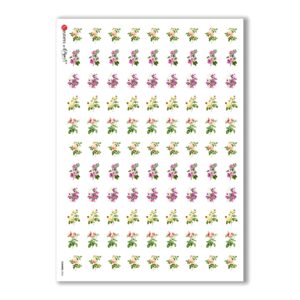 FLOWERS-0056. Papel de Arroz victoriano flores para decoupage.