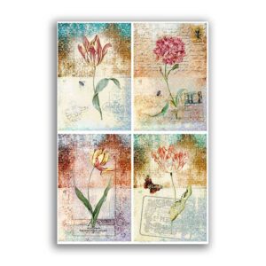 GF-FLORES-057. Papel de arroz de gran tamaño