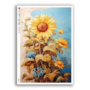 FLOWERS-0407. Papel de Arroz flores para decoupage.