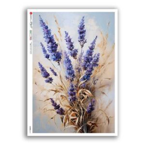 FLOWERS-0410. Papel de Arroz flores para decoupage.