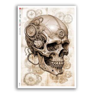 SKULL-0041. Papel de Arroz cráneos para decoupage.