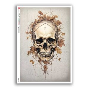 SKULL-0043. Papel de Arroz cráneos para decoupage.