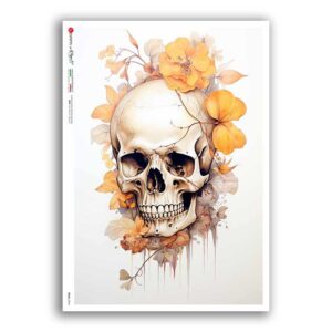 SKULL-0044. Papel de Arroz cráneos para decoupage.