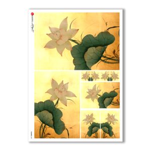 FLOWERS-0087. Papel de Arroz flores para decoupage.