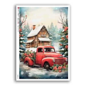 VEHICLES-0065. Papel de Arroz vehículos para decoupage.