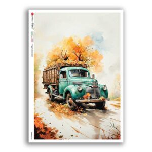 VEHICLES-0066. Papel de Arroz vehículos para decoupage.