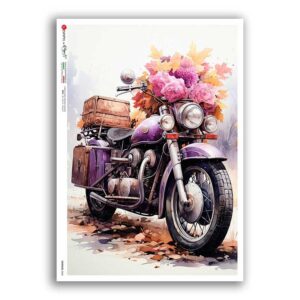 VEHICLES-0067. Papel de Arroz vehículos para decoupage.
