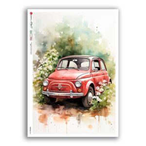 VEHICLES-0068. Papel de Arroz vehículos para decoupage.