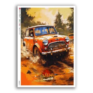 VEHICLES-0070. Papel de Arroz vehículos para decoupage.