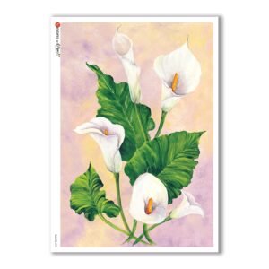 FLOWERS-0093. Papel de Arroz flores para decoupage.