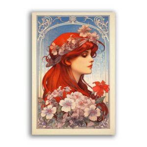 GF-ART NOUVEAU-030. Papel de arroz de gran tamaño