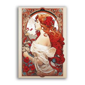 GF-ART NOUVEAU-032. Papel de arroz de gran tamaño