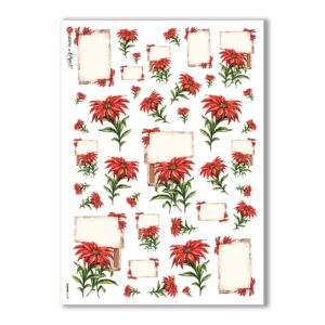 FLOWERS-0100. Papel de Arroz flores para decoupage.