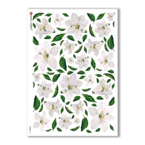 FLOWERS-0112. Papel de Arroz flores para decoupage.