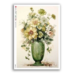 FLOWERS-0426. Papel de Arroz flores para decoupage.
