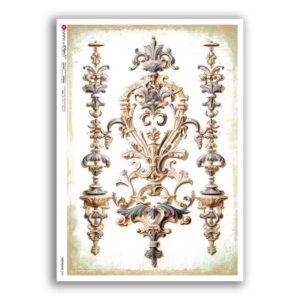 GROTTESCHE-0025. Papel de Arroz grotesca para decoupage.