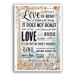 PHRASES-0047-UK. Papel de Arroz frases para decoupage.