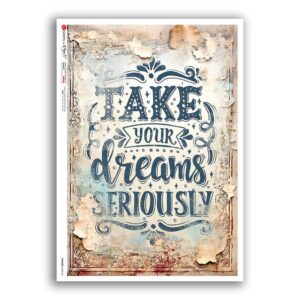 PHRASES-0048-UK. Papel de Arroz frases para decoupage.