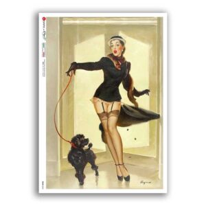 PINUP-0045. Papel de Arroz pin-up para decoupage.