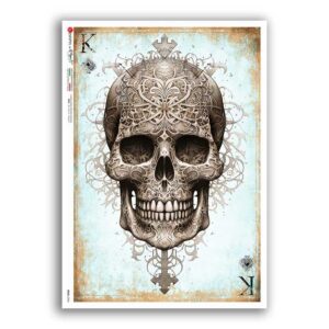 SKULL-0046. Papel de Arroz cráneos para decoupage.