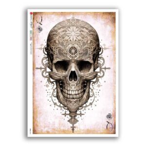 SKULL-0047. Papel de Arroz cráneos para decoupage.