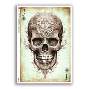 SKULL-0048. Papel de Arroz cráneos para decoupage.