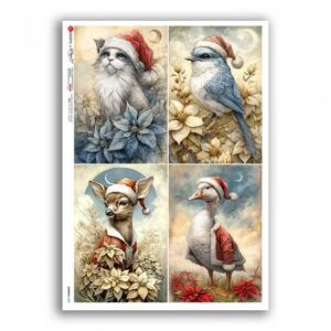 ANIMALS-0292. Papel de arroz para decoupage — Animales
