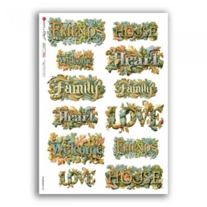 CALLIGRAPHY-0008. Papel de arroz para decoupage — Calligraphy