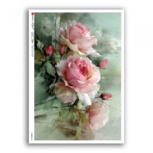 FLOWERS-0458. Papel de arroz para decoupage — Flores