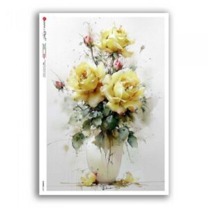 FLOWERS-0460. Papel de arroz para decoupage — Flores