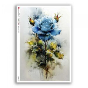 FLOWERS-0466. Papel de arroz para decoupage — Flores