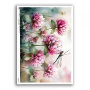 FLOWERS-0468. Papel de arroz para decoupage — Flores