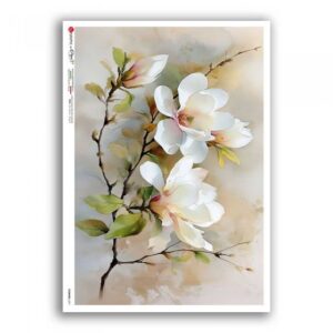 FLOWERS-0471. Papel de arroz para decoupage — Flores