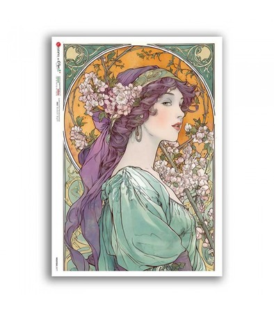 NOUVEAU-0077. Papel de arroz para decoupage — Art Nouveau