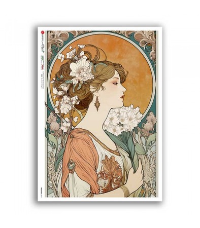 NOUVEAU-0079. Papel de arroz para decoupage — Art Nouveau