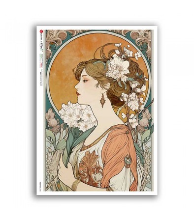 NOUVEAU-0080. Papel de arroz para decoupage — Art Nouveau