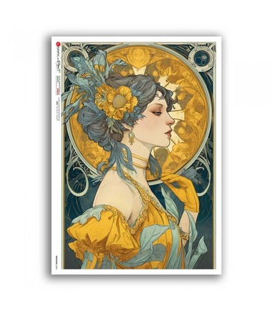 NOUVEAU-0082. Papel de arroz para decoupage — Art Nouveau