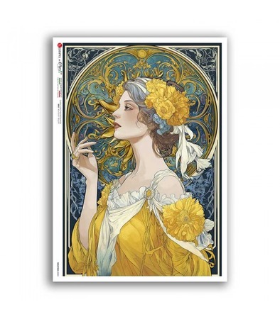 NOUVEAU-0083. Papel de arroz para decoupage — Art Nouveau