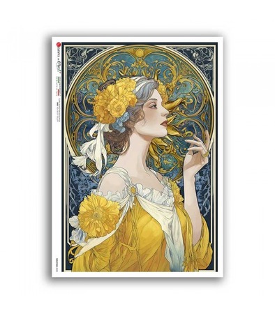 NOUVEAU-0084. Papel de arroz para decoupage — Art Nouveau
