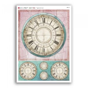 TIME-0072. Papel de arroz para decoupage — Relojes