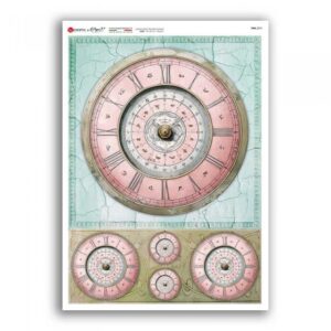 TIME-0073. Papel de arroz para decoupage — Relojes