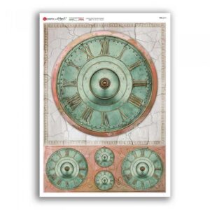 TIME-0074. Papel de arroz para decoupage — Relojes