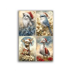 GF-ANIMALS-129. Papel de arroz para decoupage — ANIMALES — gran formato