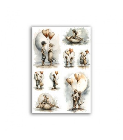 GF-BABY-038. Papel de arroz para decoupage — BABY — gran formato