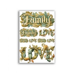GF-CALLIGRAPHY-006. Papel de arroz para decoupage — CALLIGRAPHY — gran formato