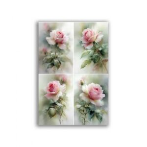 GF-FIORI-119. Papel de arroz para decoupage — FLORES — gran formato