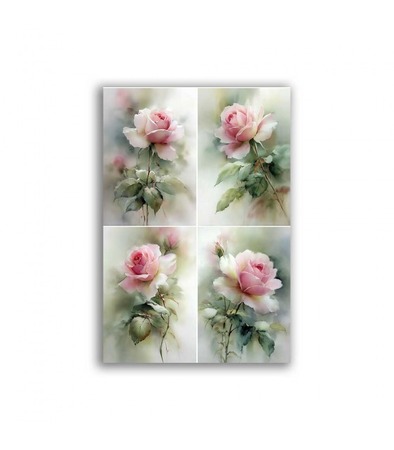 GF-FIORI-119. Papel de arroz para decoupage — FLORES — gran formato
