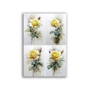 GF-FIORI-122. Papel de arroz para decoupage — FLORES — gran formato