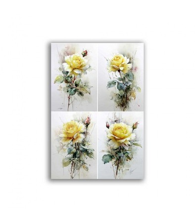 GF-FIORI-122. Papel de arroz para decoupage — FLORES — gran formato